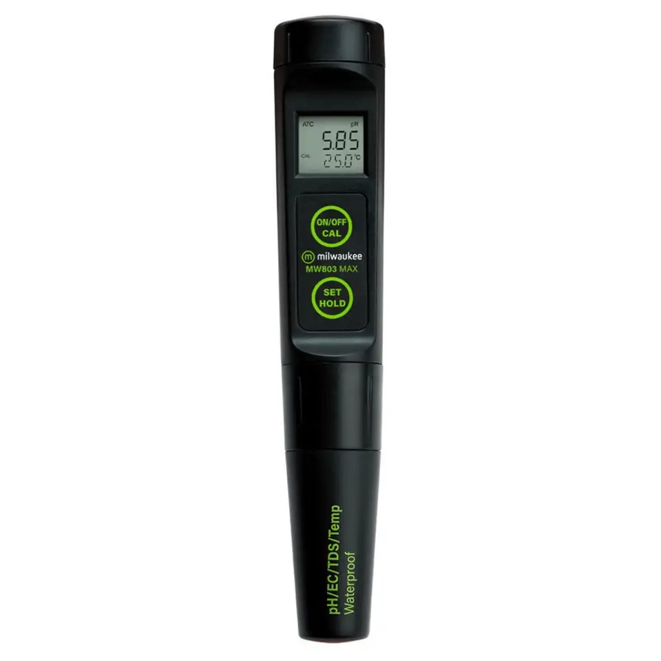 Milwaukee MW803 MAX Waterproof Low Range 4-in-1 pH / EC / TDS/Temp Tester with Replaceable Probe 1