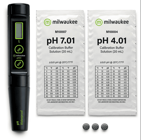 Milwaukee pH51 Waterproof pH Tester with Replaceable Probe