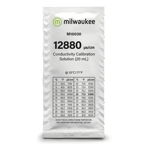 Milwaukee M10030B 12880 µS/cm Conductivity Calibration Solution Sachets 20 mL