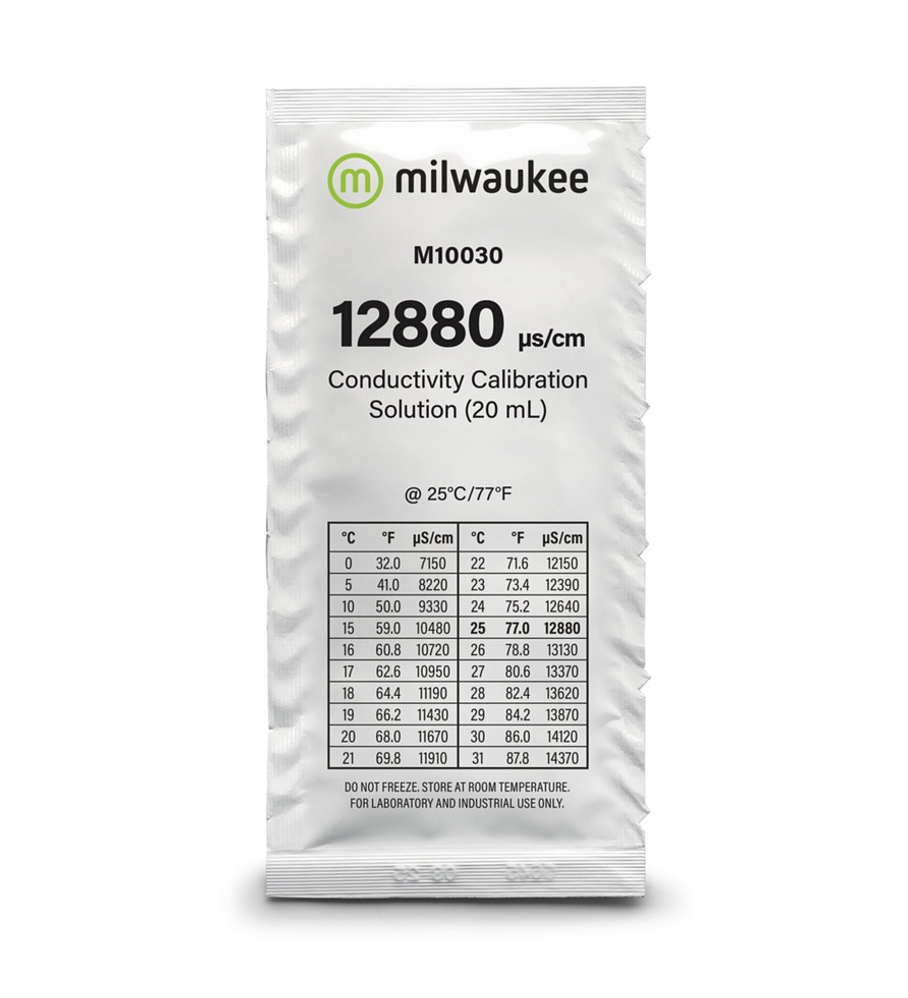 Milwaukee M10030B 12880 µS/cm Conductivity Calibration Solution Sachets 20 mL