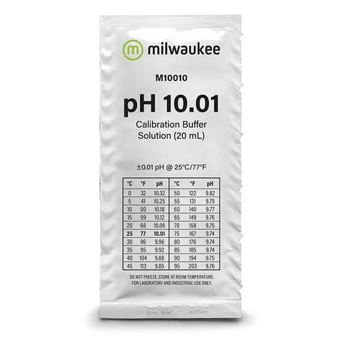 Milwaukee M10010B pH 10.01 Calibration Solution Sachets 20 ml