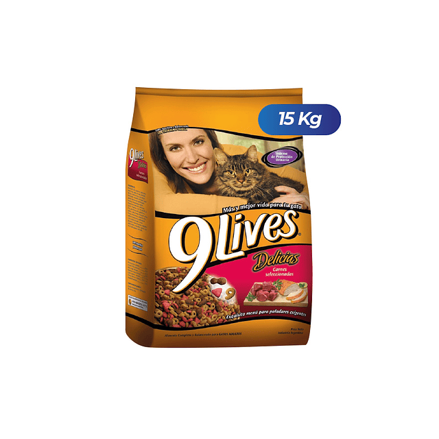 9 Lives Carnes seleccionadas 15 Kg