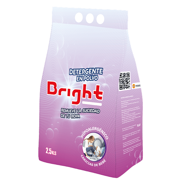 Detergente Hipoalergénico Bright Caricias de bebé 2,5 KG