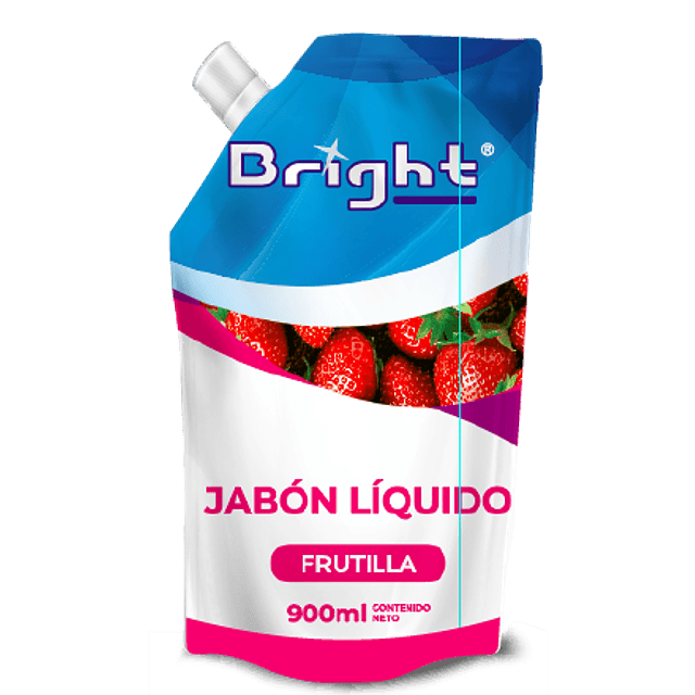 Jabón Liquido Bright 900ml Frutilla