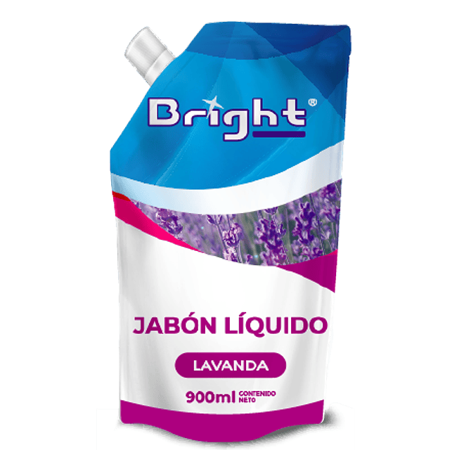 Jabón Liquido Bright 900ml Lavanda 