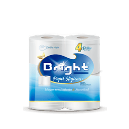 Papel Higiénico Bright Doble Hoja 4 rollos