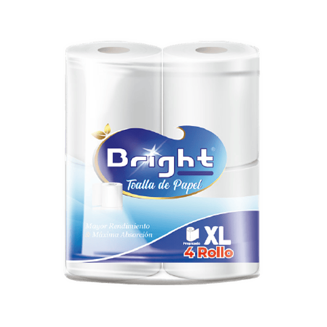 Toalla de papel Bright XL 4 Rollo