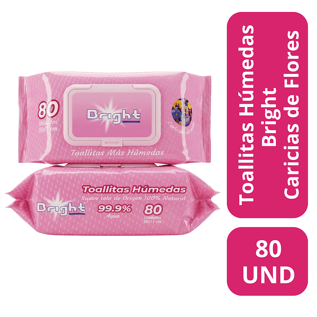 Toallitas Húmedas Bright Display 80 Unidades