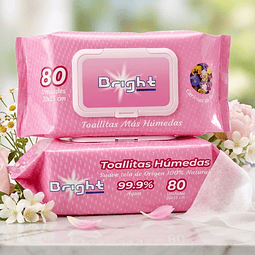 Toallitas Húmedas Bright Display 80 Unidades