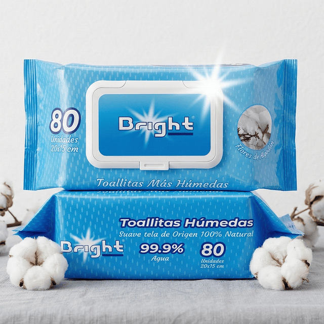Toallitas Húmedas Bright Display 80 Unidades