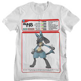 Polera Pokedex Lucario