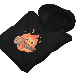 Hoodie Calcifer - NEGRO