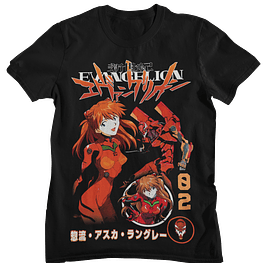 Polera  Negra Asuka Langley