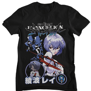 Polera Negra Rei Ayanami 