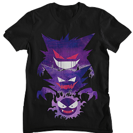 Polera Pokémon Gengar Evolutions - NEGRO