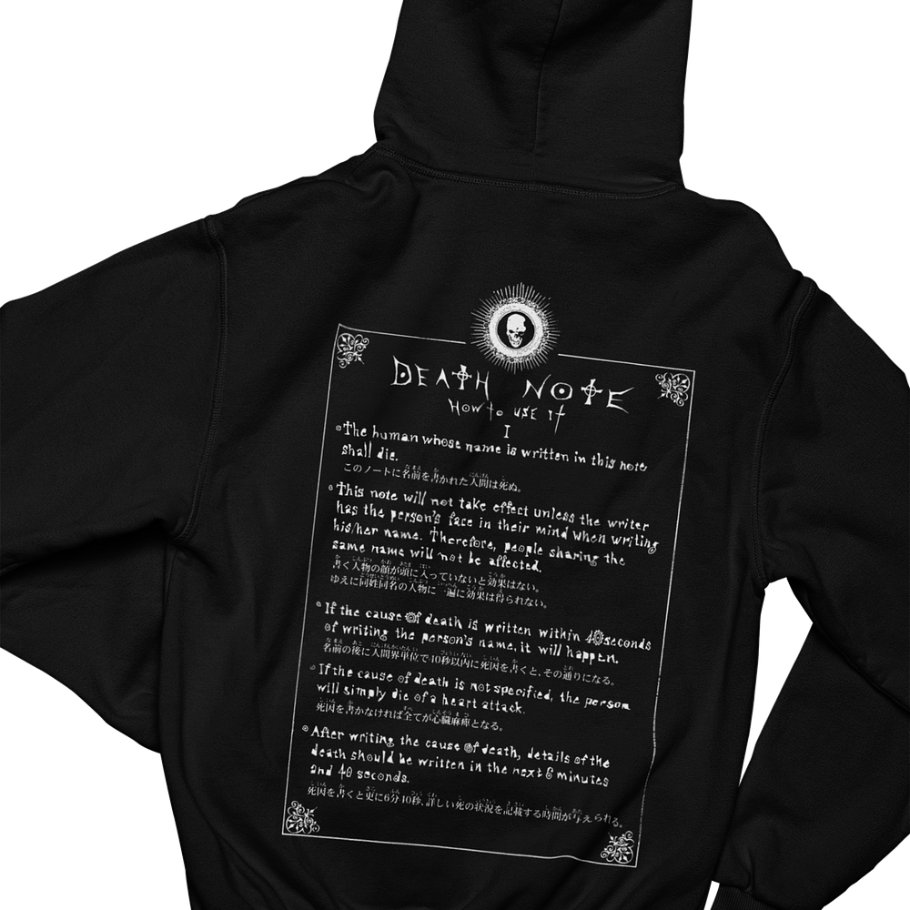 Hoodie Death Note Instrucciones