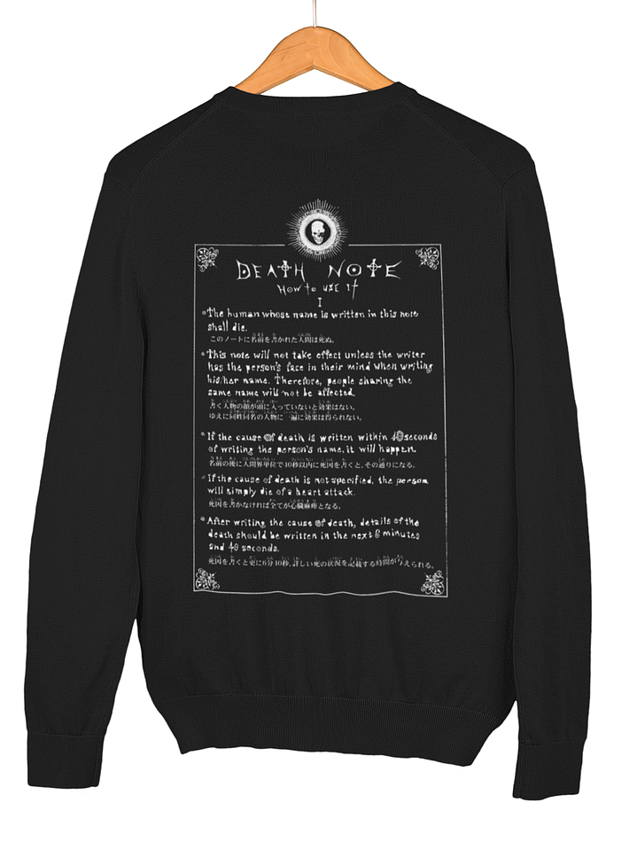 Death Note Instrucciones (Polerón Cuello Polo) 2