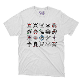 Polera One Piece Emblemas - BLANCO