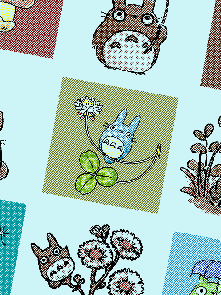 Totoro Cuadros (Polera Regular Fit) 3