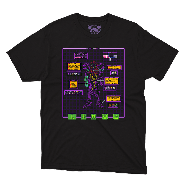 Polera Super Metroid HUD 1