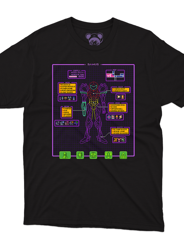 Super Metroid Hud (Polera Regular Fit) 1