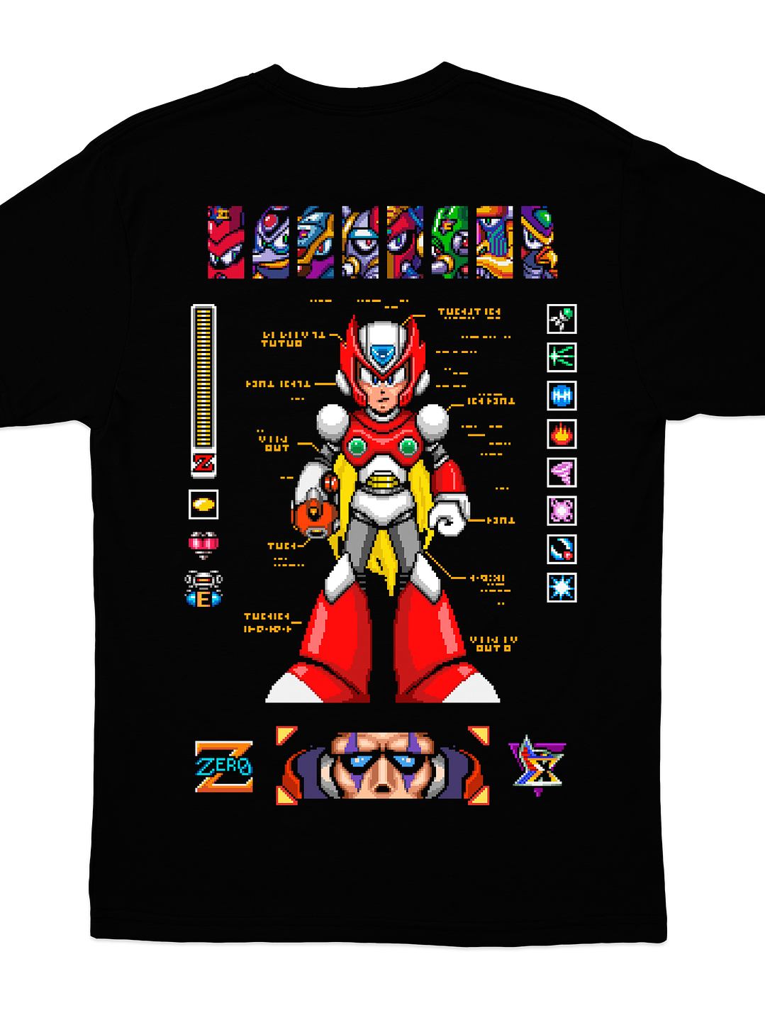Megaman X Zero (Polera Regular Fit) 3