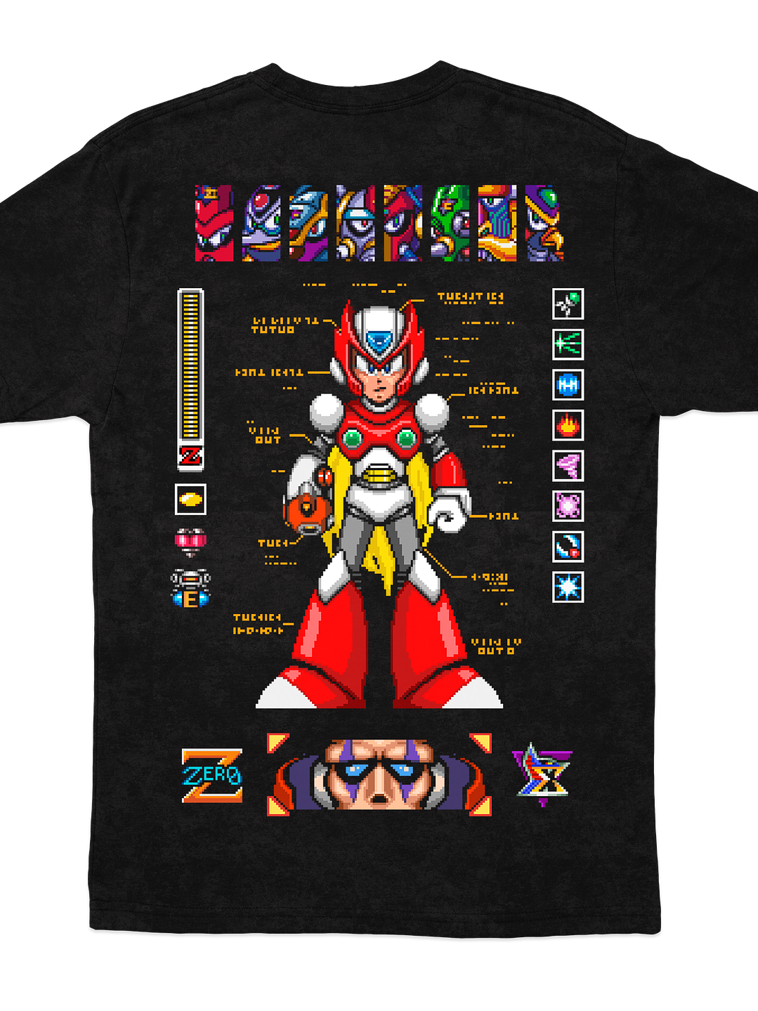 Megaman X Zero (Polera Regular Fit) 1