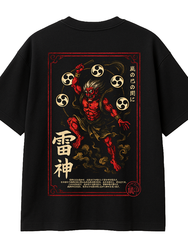 Shin'iki Sumi-e - Raijin (Polera Oversize) 1