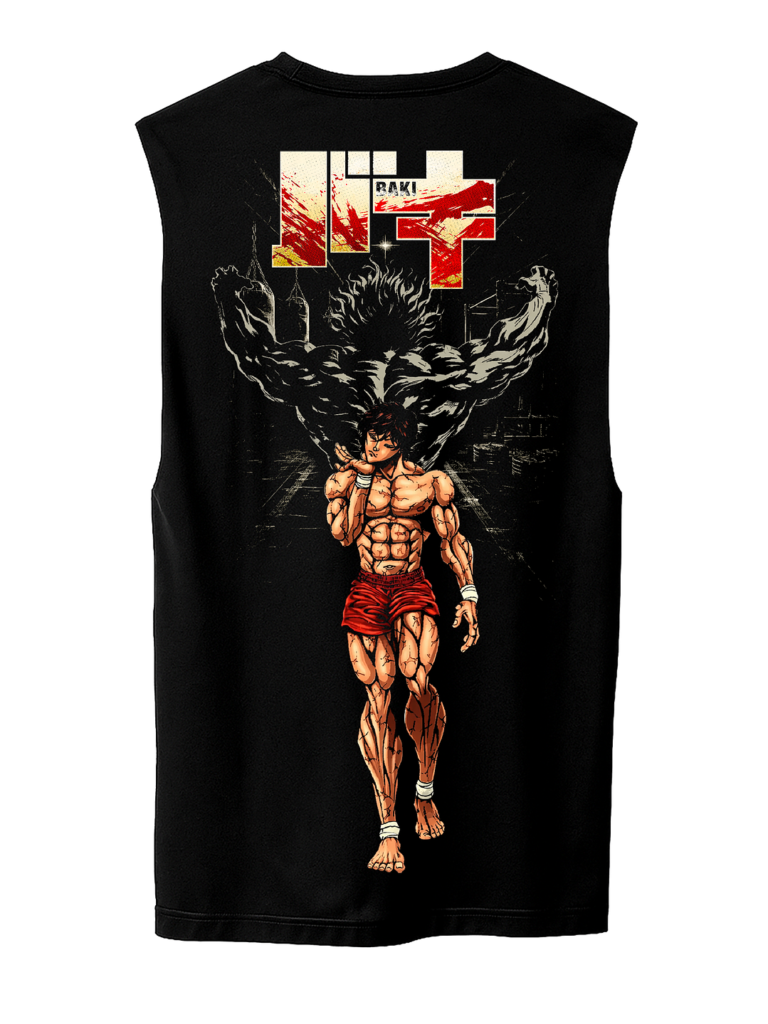 Hanma Baki and Yujiro (Polera Sin Mangas) 1