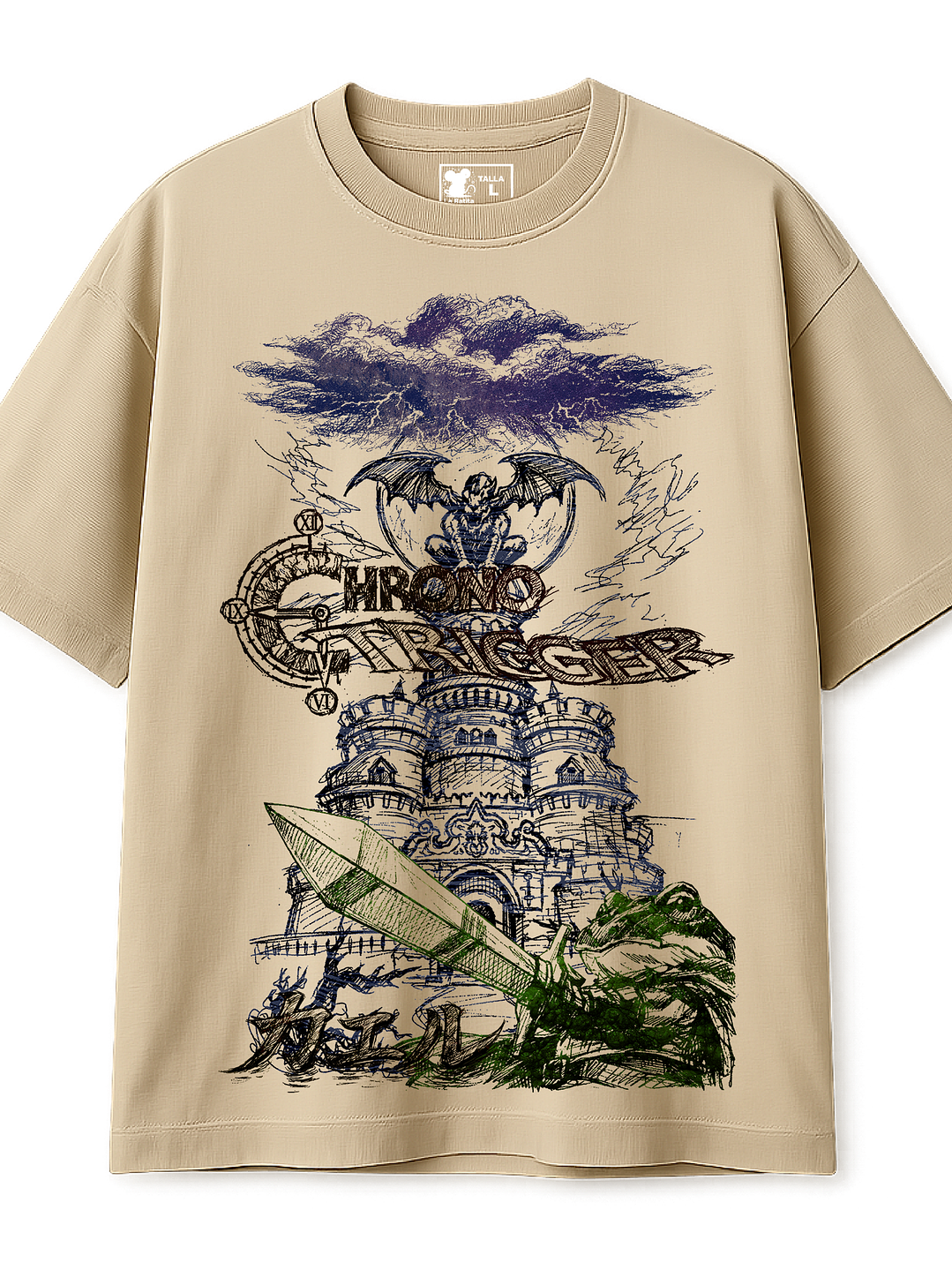 Chrono Trigger Frog Gigante (Polera Oversize) 1