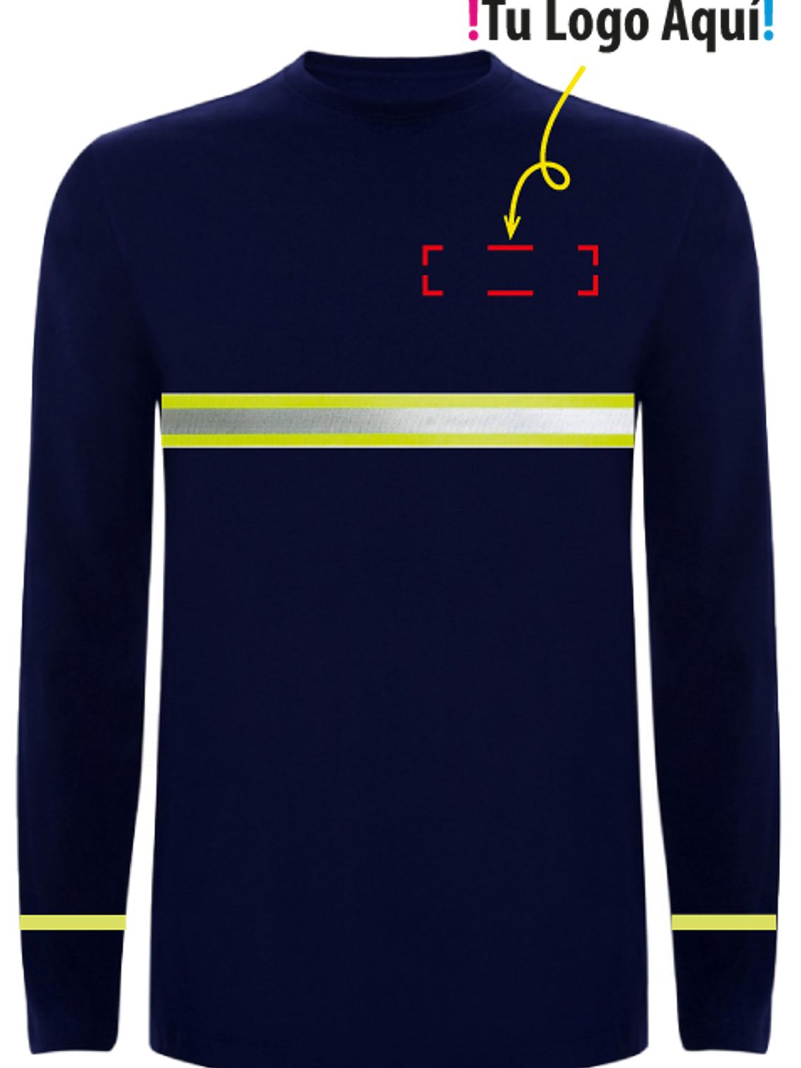 Polera Manga Larga Reflectante Unisex 3