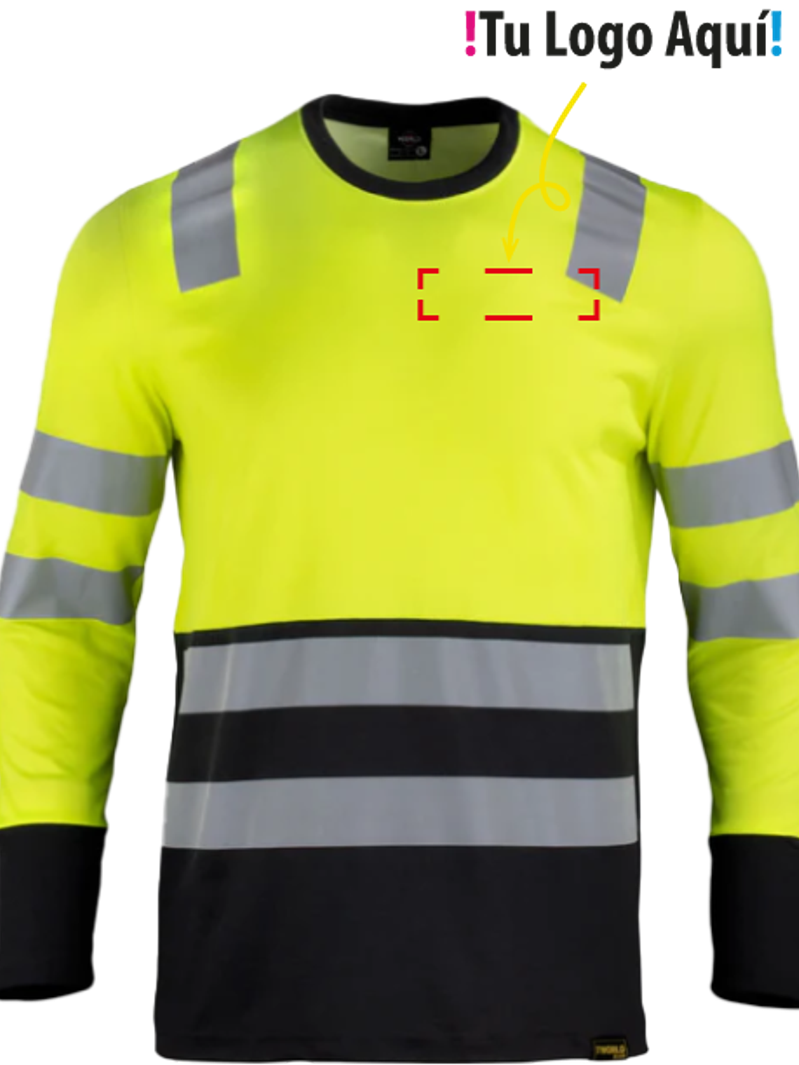 Polera Tecnica Bi color Reflectante Manga Larga Unisex 1