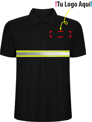 Polera Manga Corta Pique Reflectante Unisex