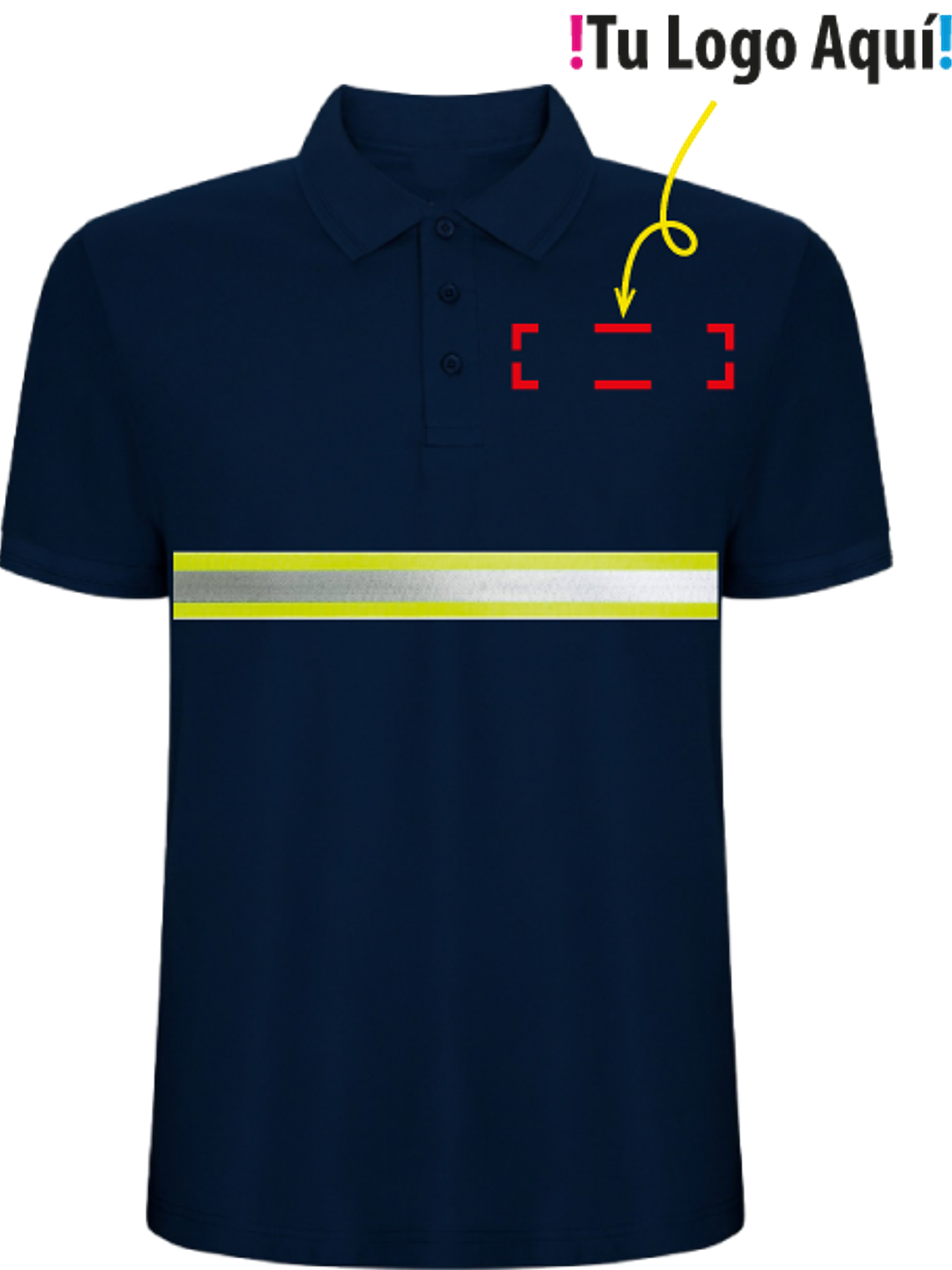 Polera Manga Corta Pique Reflectante Unisex 3