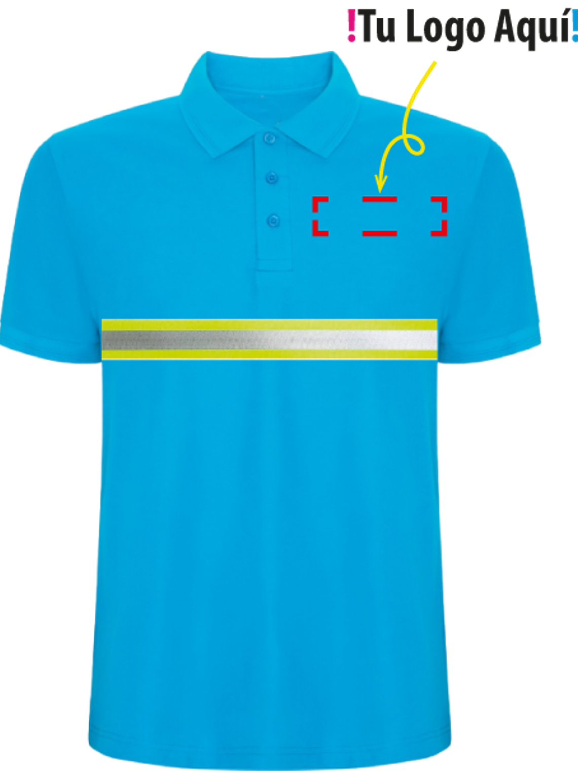 Polera Manga Corta Pique Reflectante Unisex 6