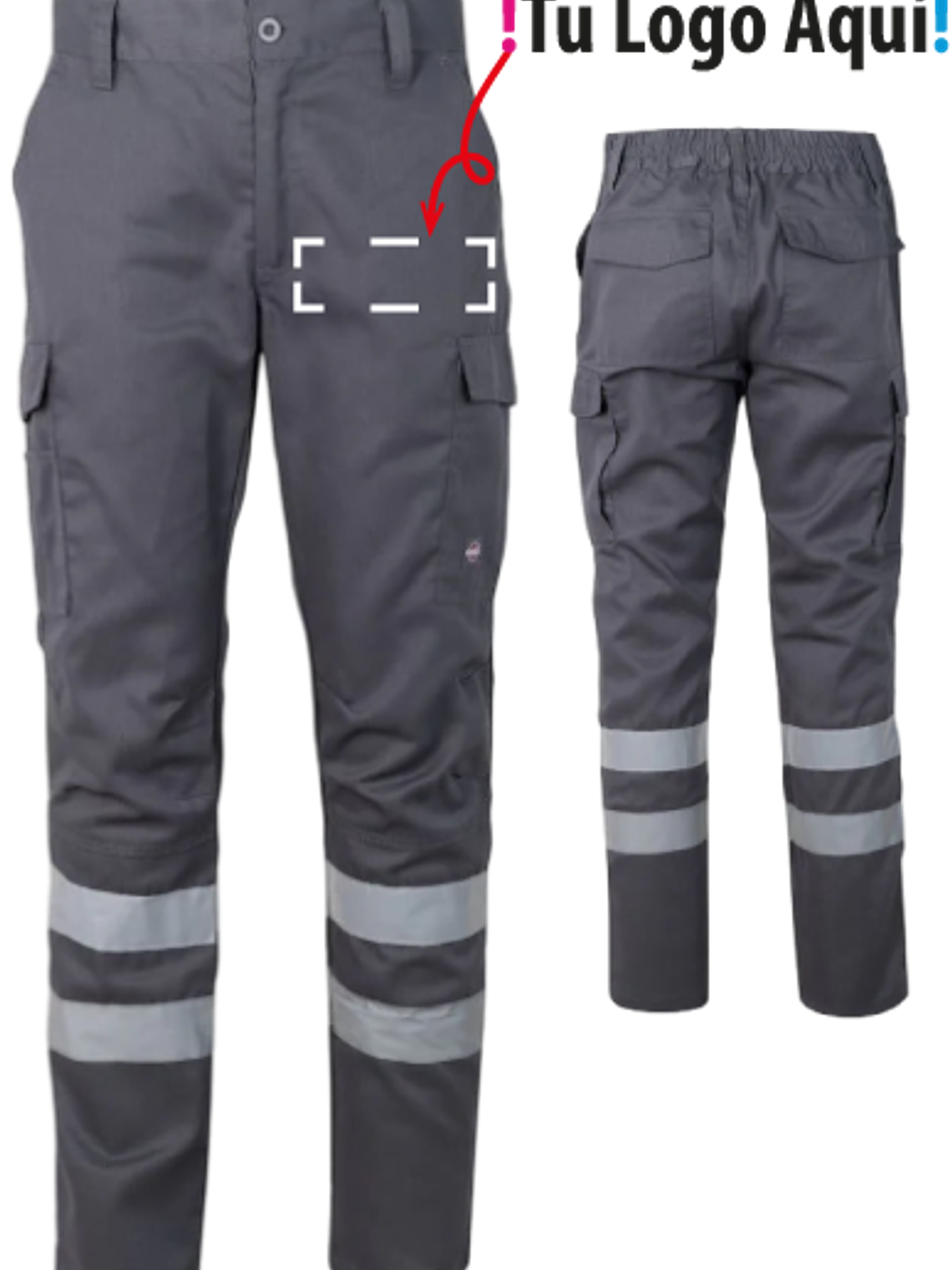 Pantalon Cargo Gabardina Reflectante 1