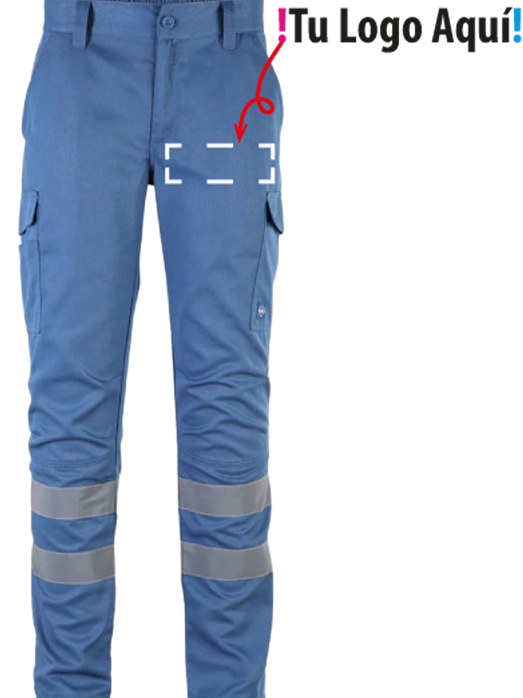 Pantalon Cargo Gabardina Reflectante 2