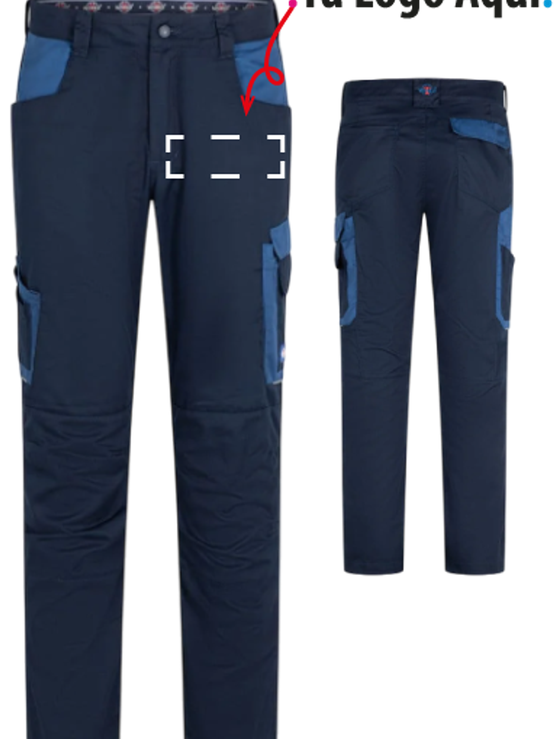 Pantalon Cargo Gabardina Practical Line Unisex  2