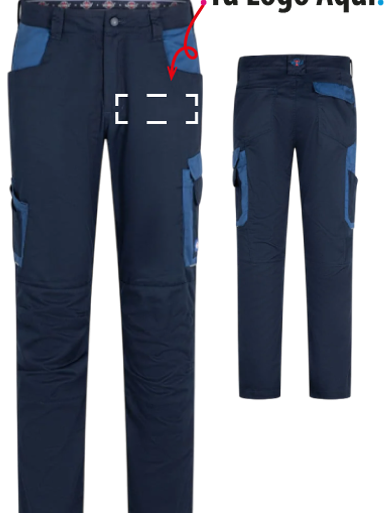 Pantalon Cargo Gabardina Practical Line Unisex  2