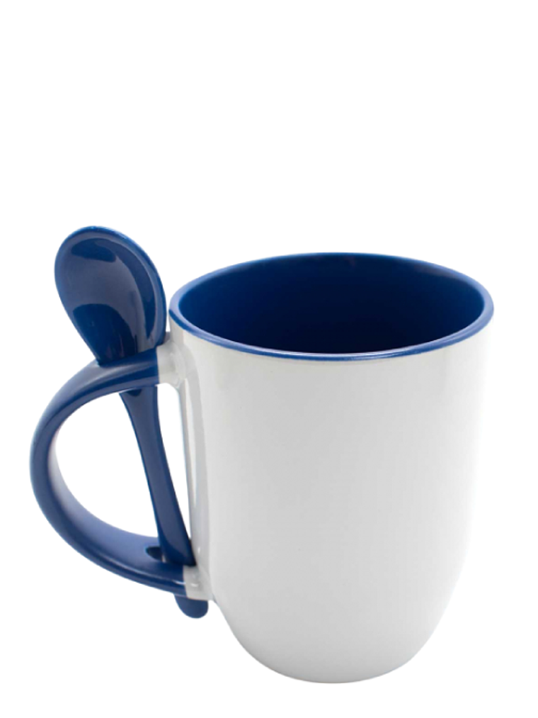 Taza con Cuchara Premium Para Estampar 11 Onzas 4