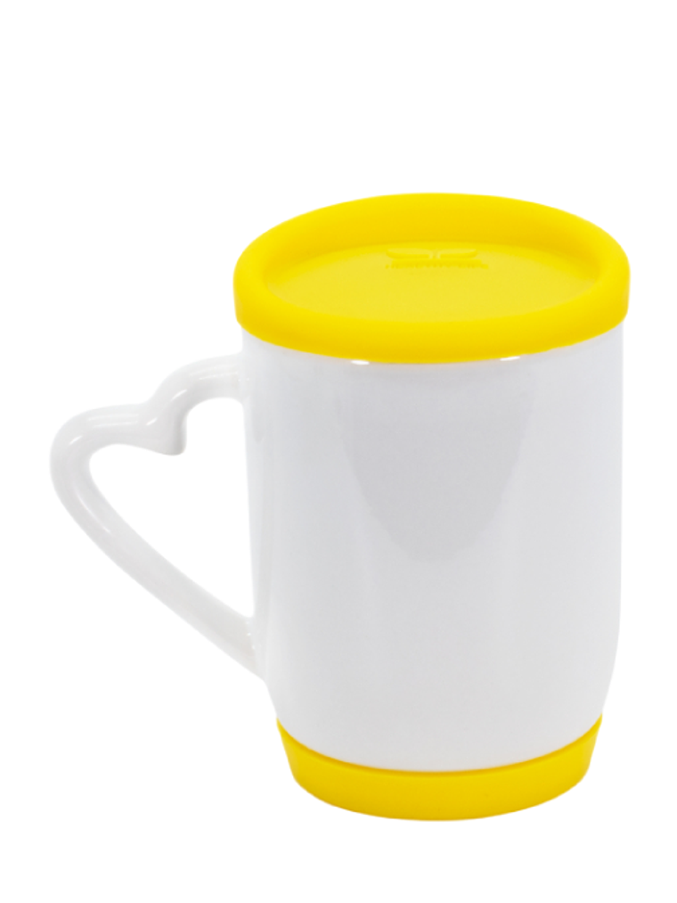 Tazón de Cerámica con Tapa, Aza corazón y Base de Silicona 4