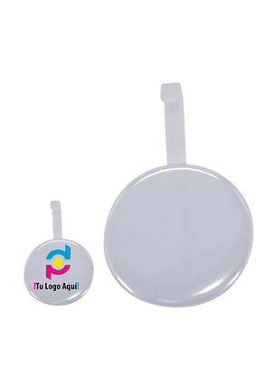 Chapitas Corporativa Tipo Colgador con Ventosa 58mm (Desde 15uni)