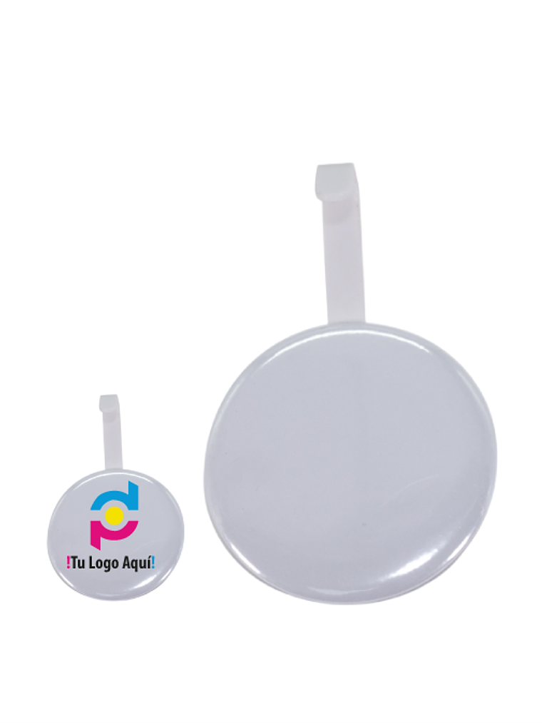 Chapitas Corporativa Tipo Colgador con Ventosa 58mm (Desde 15uni) 1