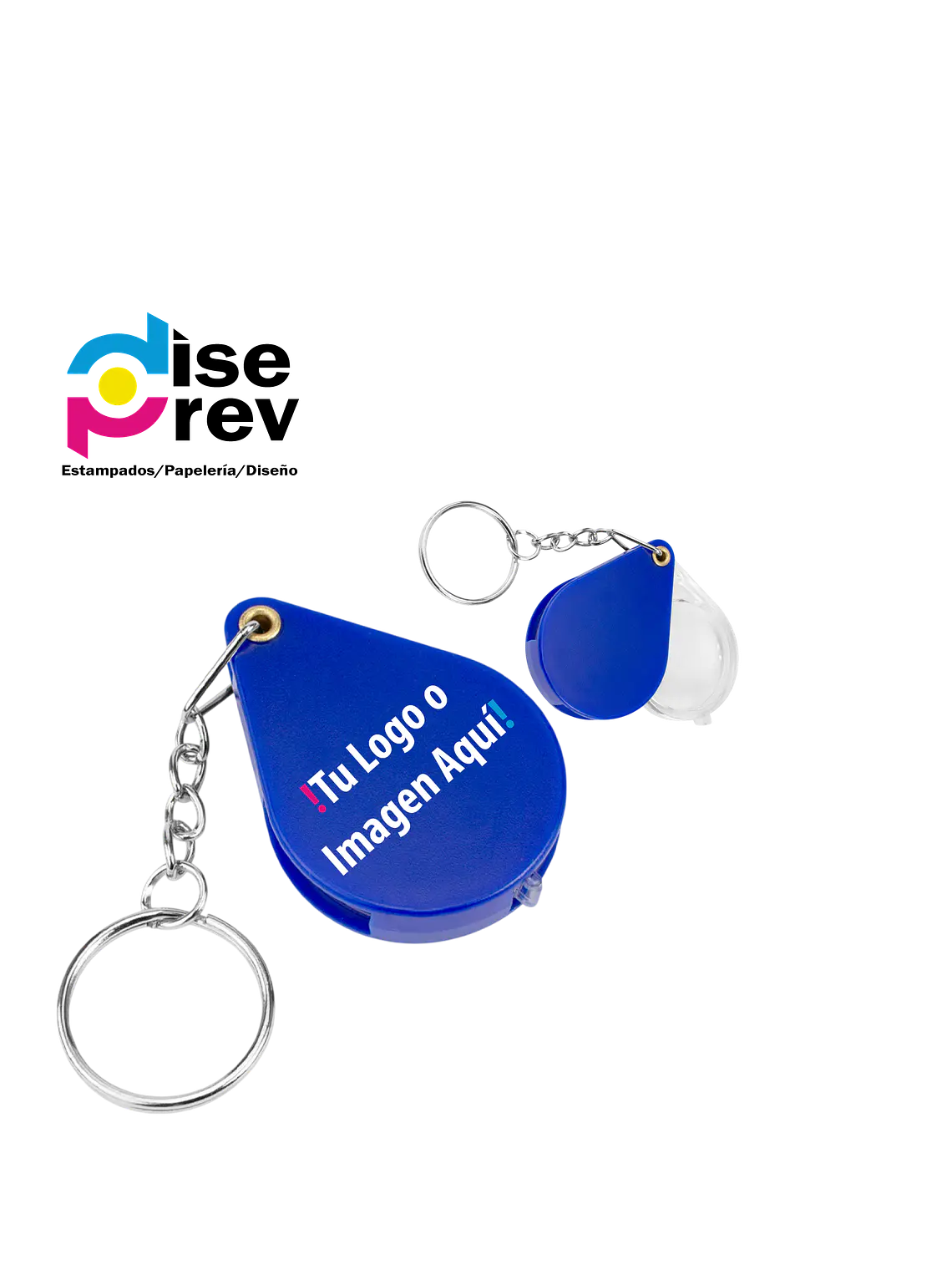 Llavero plástico con Lupa 3