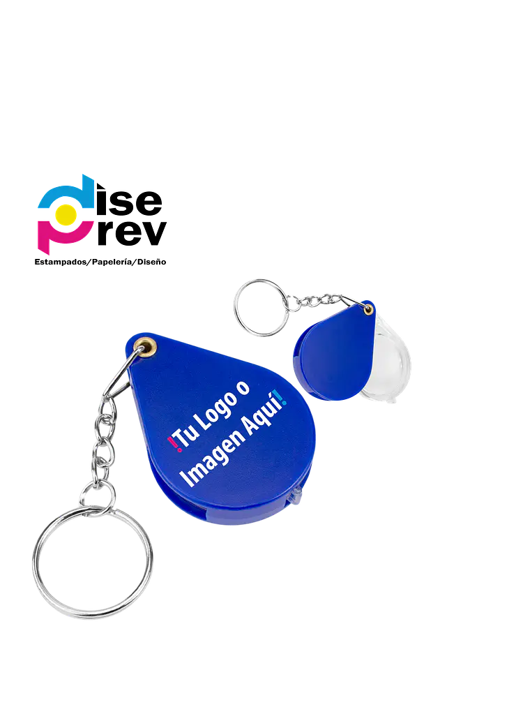 Llavero plástico con Lupa 3