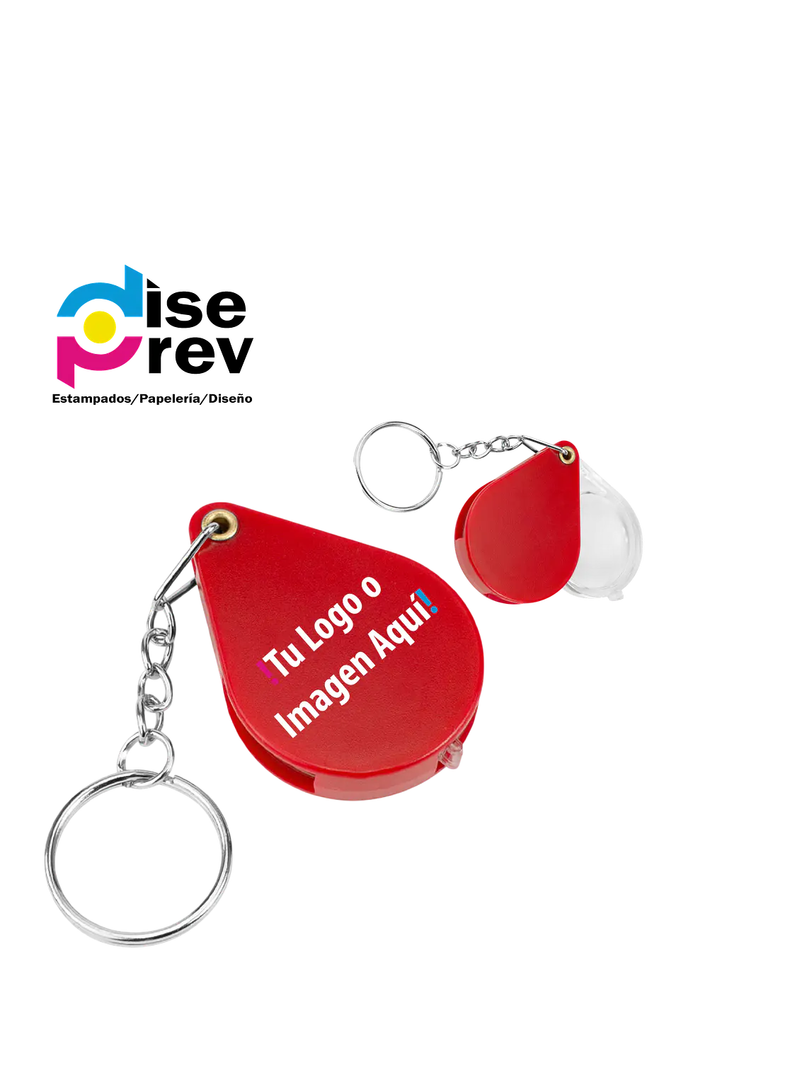 Llavero plástico con Lupa 4