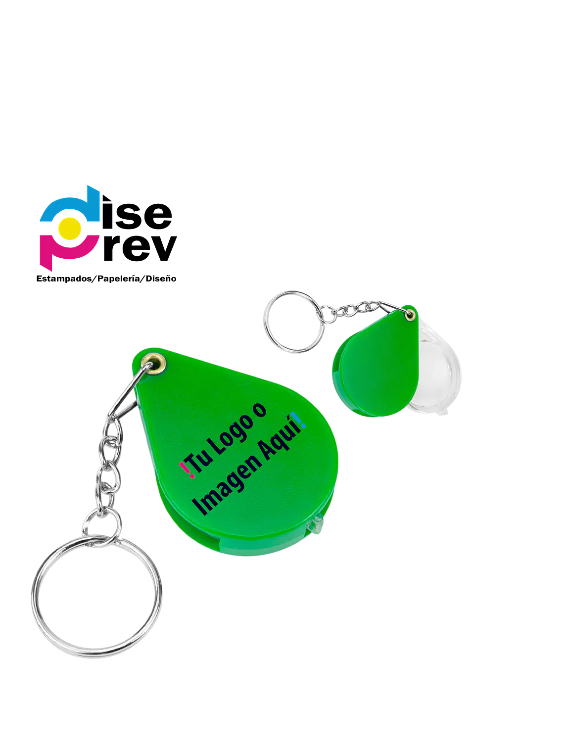 Llavero plástico con Lupa 7