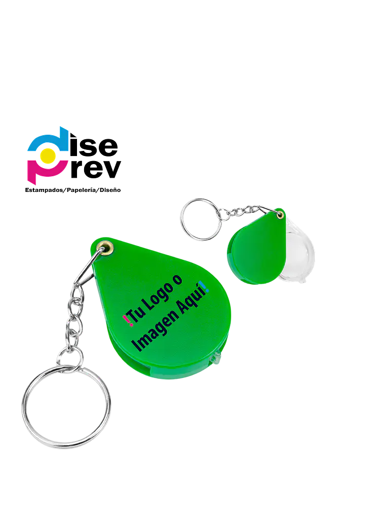 Llavero plástico con Lupa 7