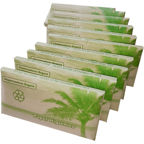 Papel higiénico para dispensador (Sobre Verde) - Paquete x 100