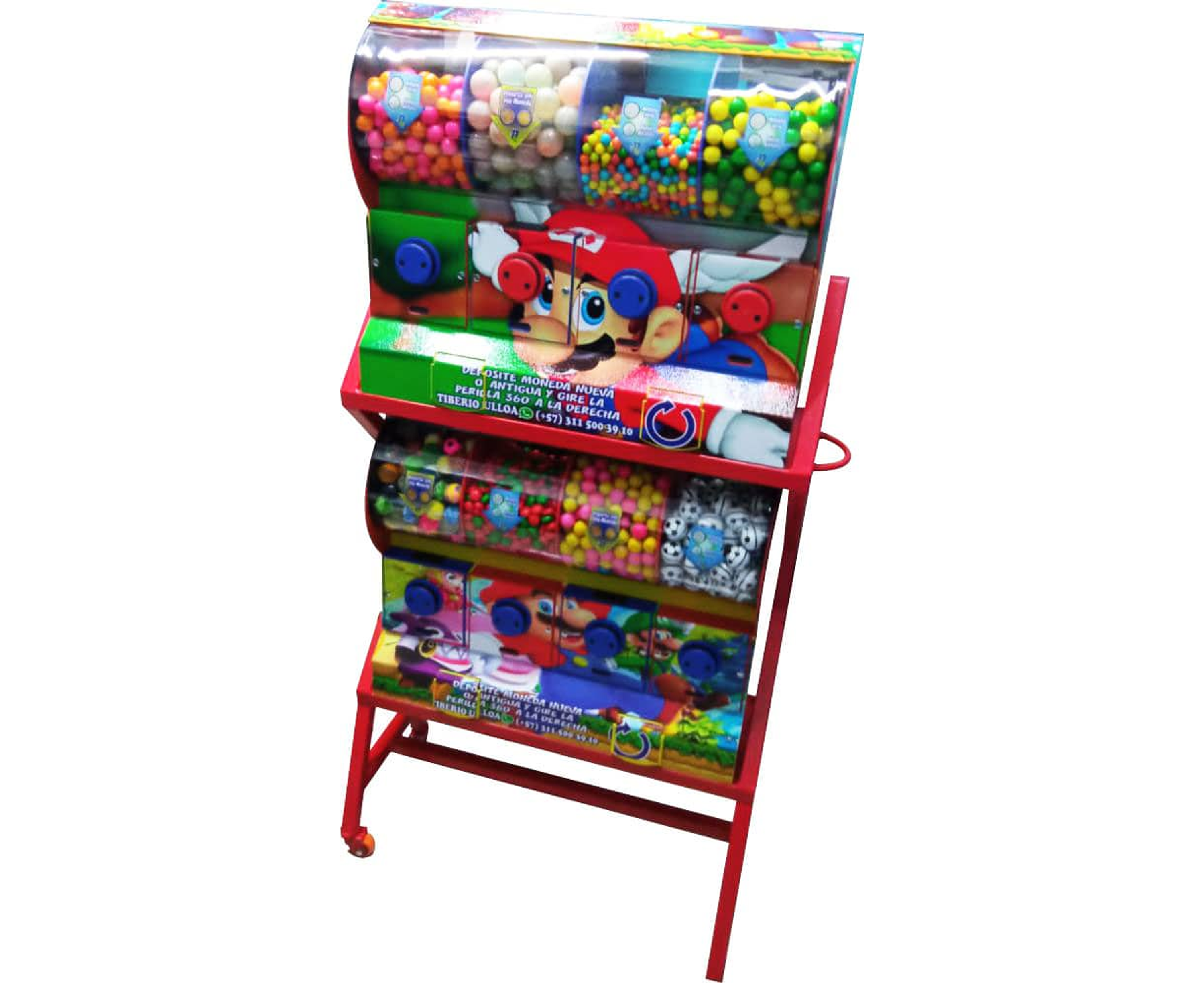 Dispensador de Chicles/Dulces con Base x 8 2